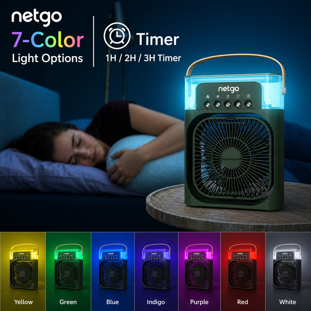 Netgo™ Portable Room Air Cooler with 1 Year Warranty